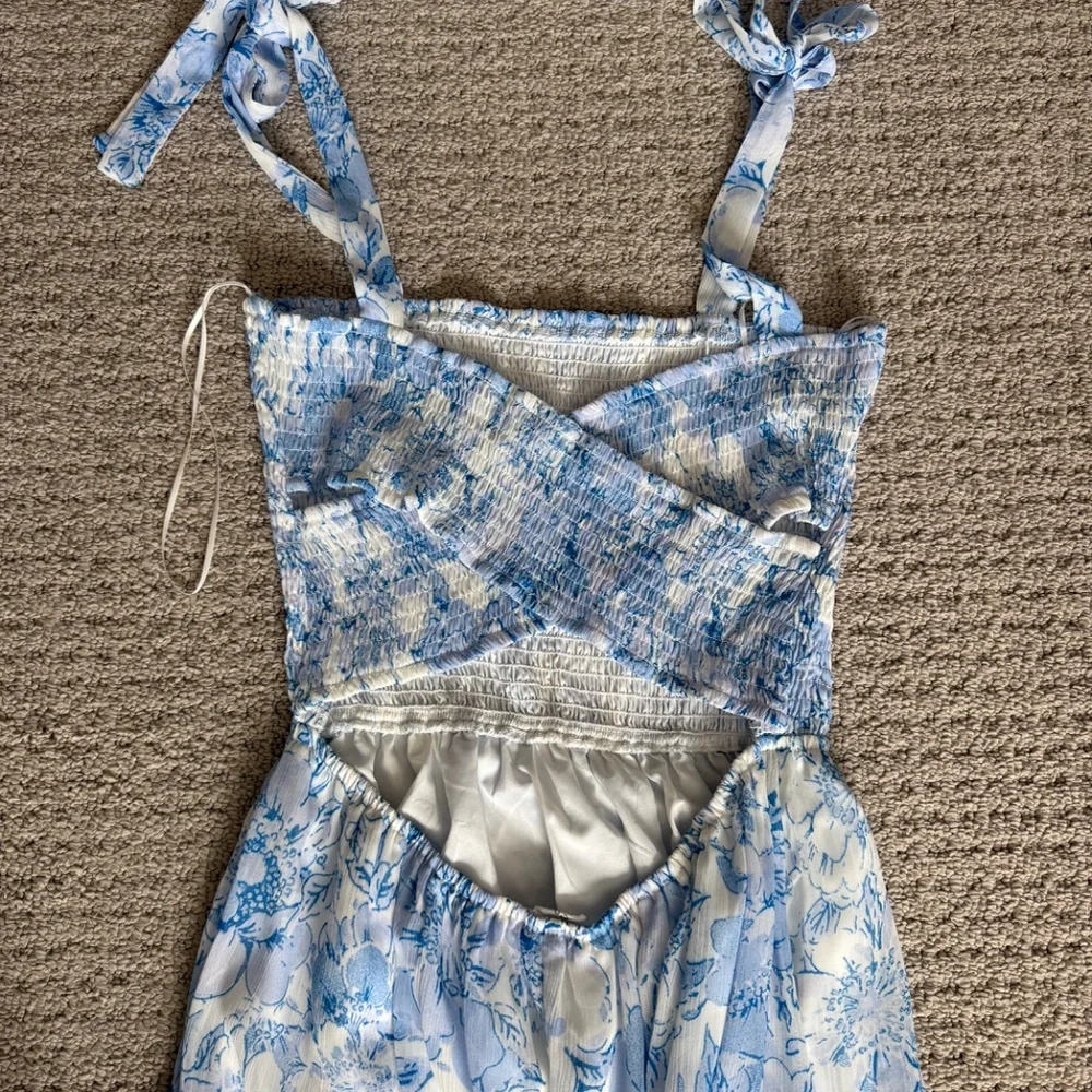 Blue Floral Womens Maxi - Picture 3 of 6
